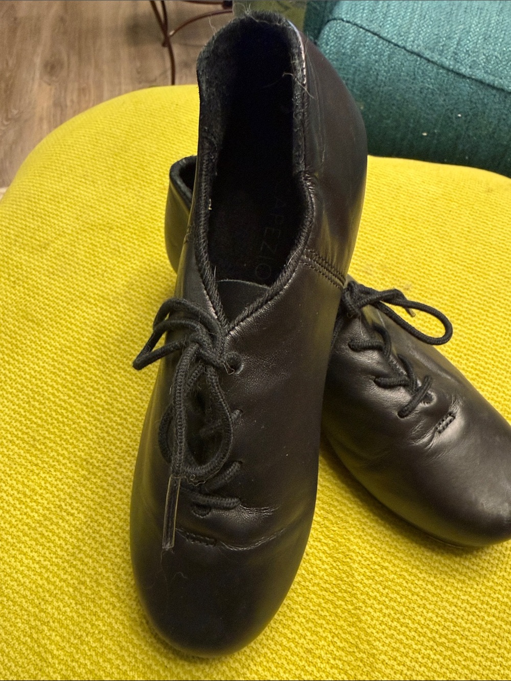 Capezio Kids Cadence Black Leather Lace-Up Oxford Tap Shoes